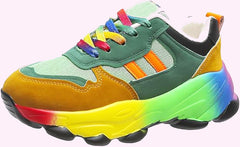 The Riley's Green Rainbow Orthopedic Sneakers w/Arch Support