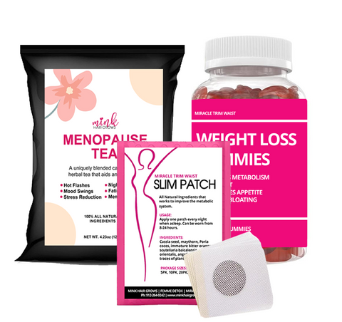 Menopause Tea & Weight Loss Gummies w/10pk Metabolism Slim Patch