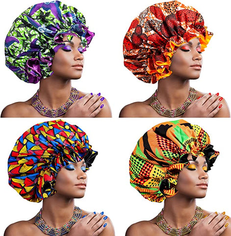 Limited Edition: African Print Hair Bonnets