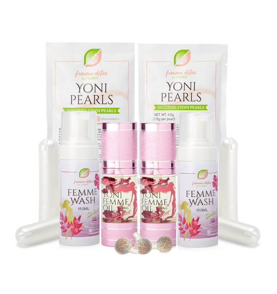 BOGO DEAL: Femme Wash, Oil, & Yoni Pearls w/Gliders